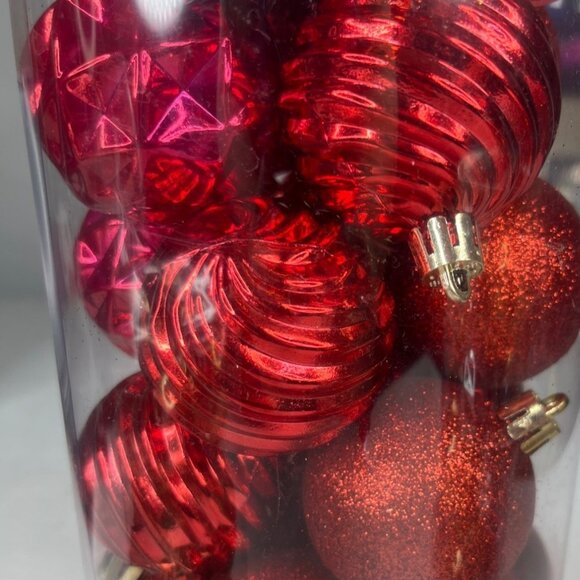 Holiday Style Shatterproof Christmas Ornaments 3-Packs Red Gold Silver Balls New - Picture 2 of 7